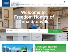 Tablet Screenshot of freedomhomesontheriver.com